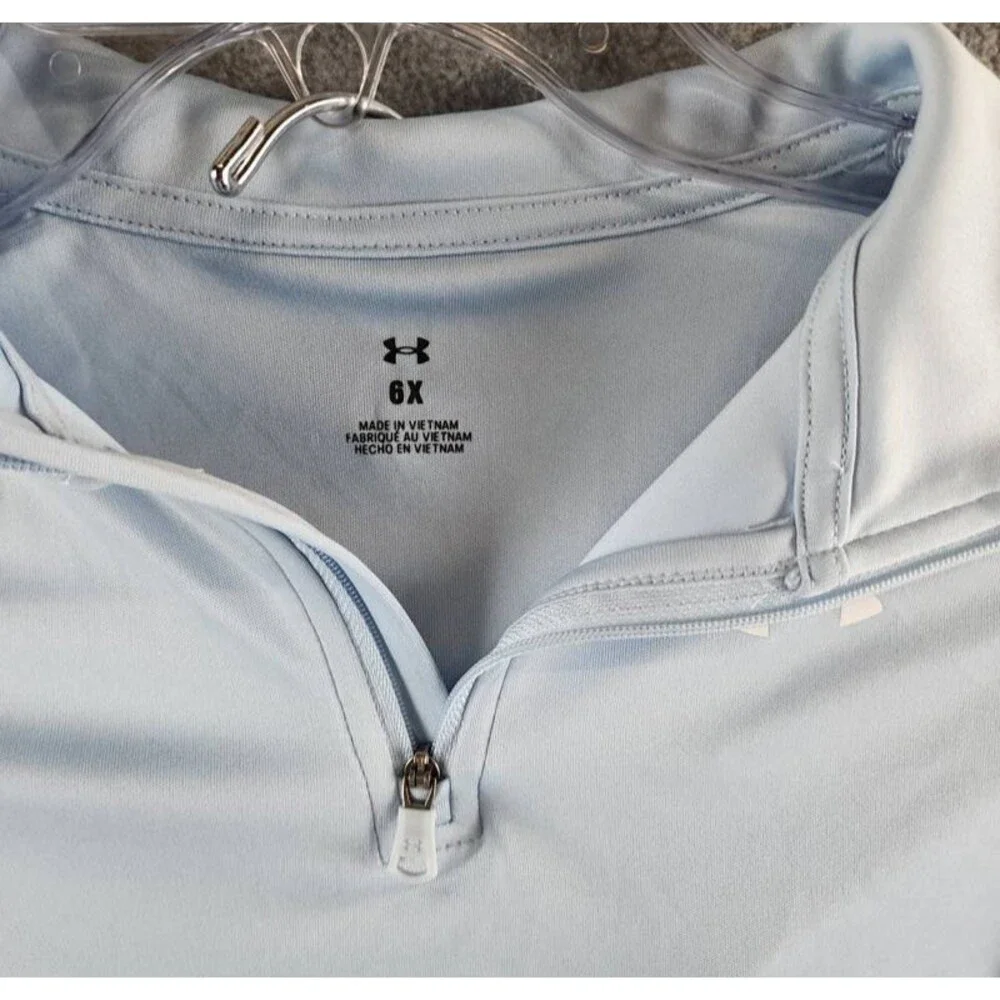Under Armour Quarter Zipper Long-Sleeve Top and Leggings Set Girls' 6X Blue